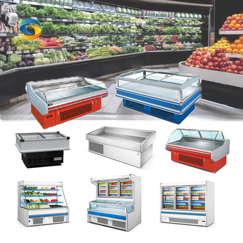 Supermarket Display Cabinet Showcase Refrigeration Equipment Supermarket Refrigerator And Freezer Price