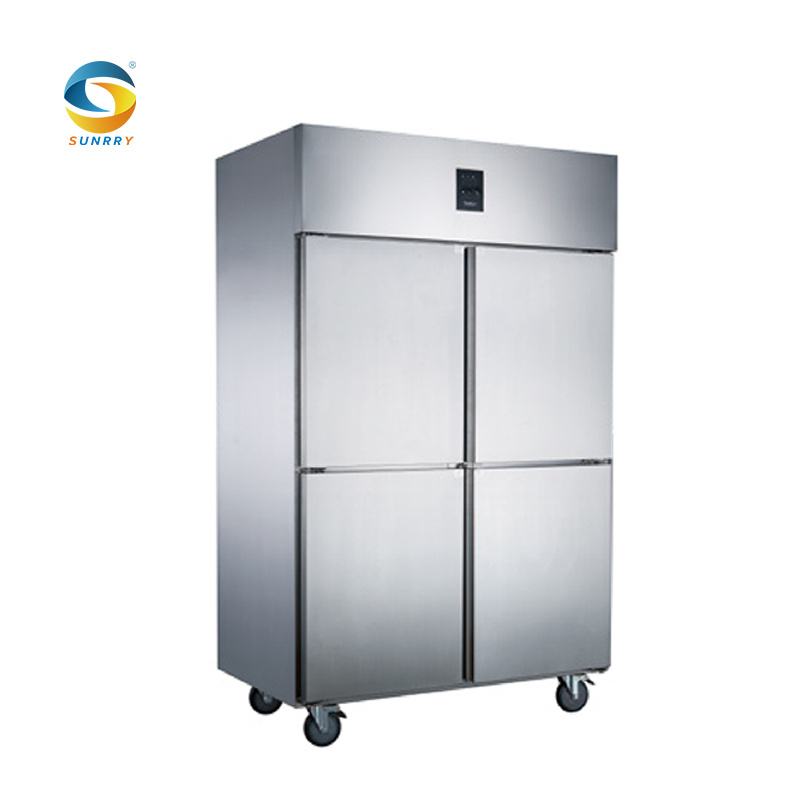 Upright Retail Fruit Vegetable Meat Chiller Stand Up Freezer And Seafood