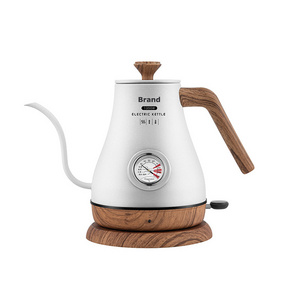 CE Certificate Stainless Steel 1.0L 1350W Electric Gooseneck Kettle With Thermometer