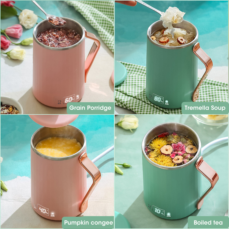 Portable Electric Kettle New Design Mini Plastic Water Boiler Fast Heating Digital Hotel Outdoor Tea Coffee with Tea Filter