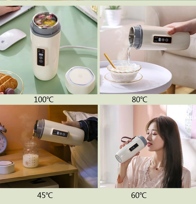 Portable 220V 300W Electric Water Tea Coffee Kettle 350ml Capacity with Boil-Dry Protection for Travel and home use