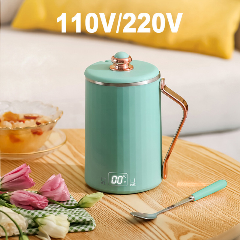 Portable Electric Kettle New Design Mini Plastic Water Boiler Fast Heating Digital Hotel Outdoor Tea Coffee with Tea Filter