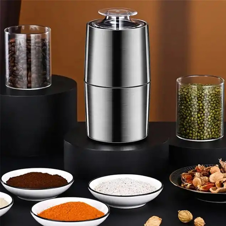 Single Push Electric Coffee Grinder Herb Spice Grains Nuts Beans Grinder