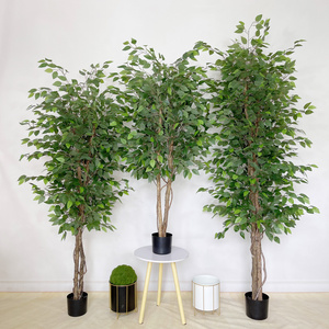 Large Fake Artificial Tree Indoor Home House Plant Ficus Tree Tall With Pot