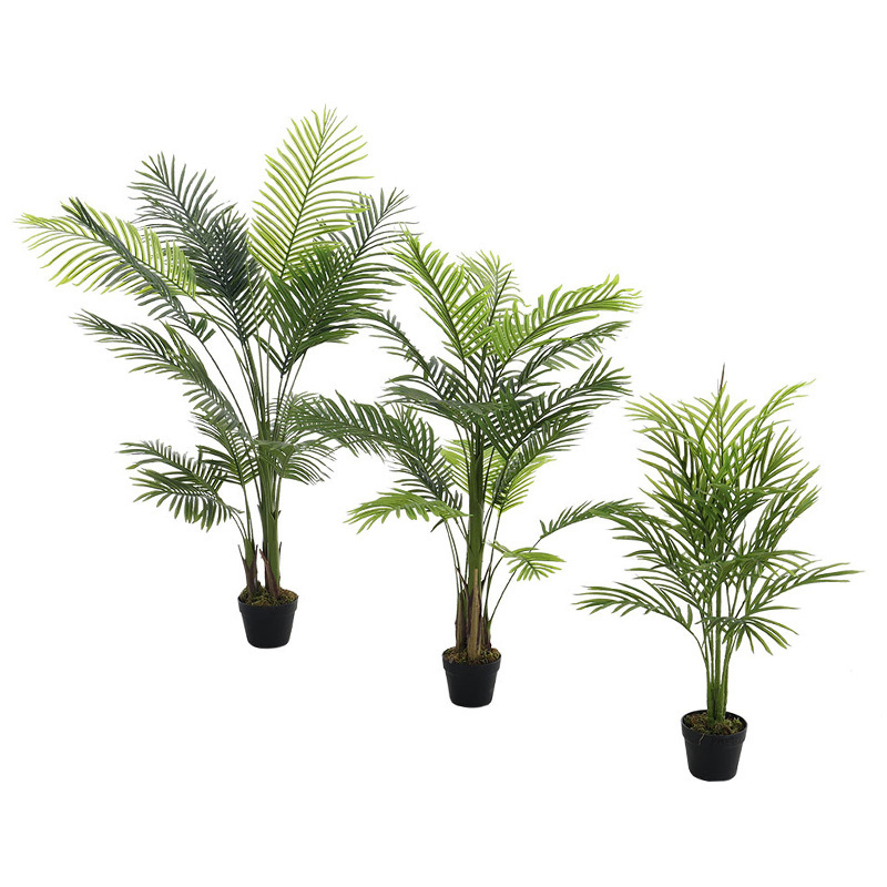 Fake Potted Plante Artificial Bonsai Kwai Palm Tree Plants Paradise Palm For Outdoor Indoor Home