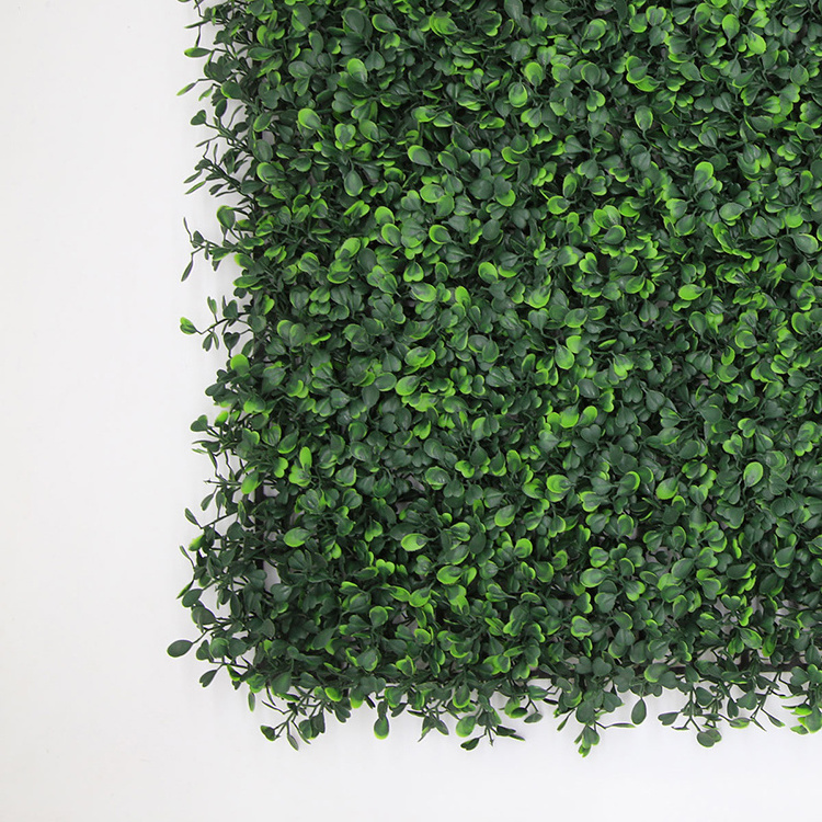 UV Protection Foliage Boxwood Hedge Panel Artificial Plants Wall Faux Grass Green Wall For Privacy Vertical Garden