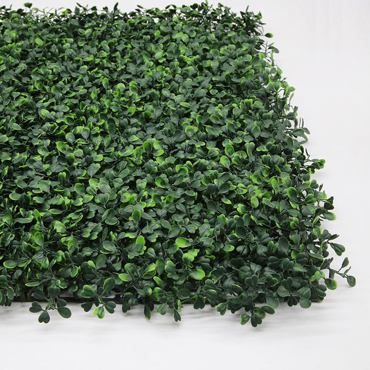 UV Protection Foliage Boxwood Hedge Panel Artificial Plants Wall Faux Grass Green Wall For Privacy Vertical Garden