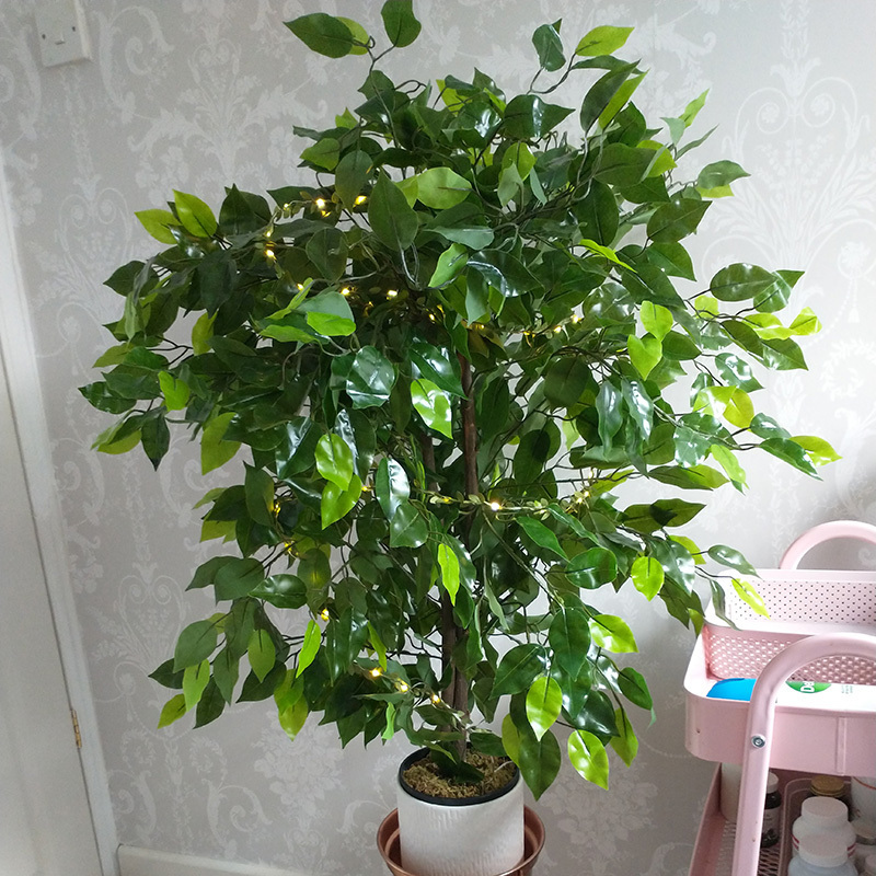 Large Fake Artificial Tree Indoor Home House Plant Ficus Tree Tall With Pot