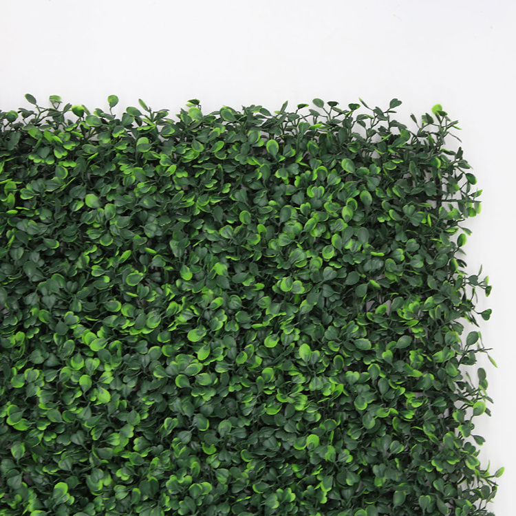 UV Protection Foliage Boxwood Hedge Panel Artificial Plants Wall Faux Grass Green Wall For Privacy Vertical Garden