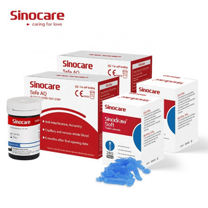 Sinocare Safe AQ Smart Glucose Sensor Glucometer Machine Blood Glucose Meter Test Strips, Glucometro Diabetic Test Strips