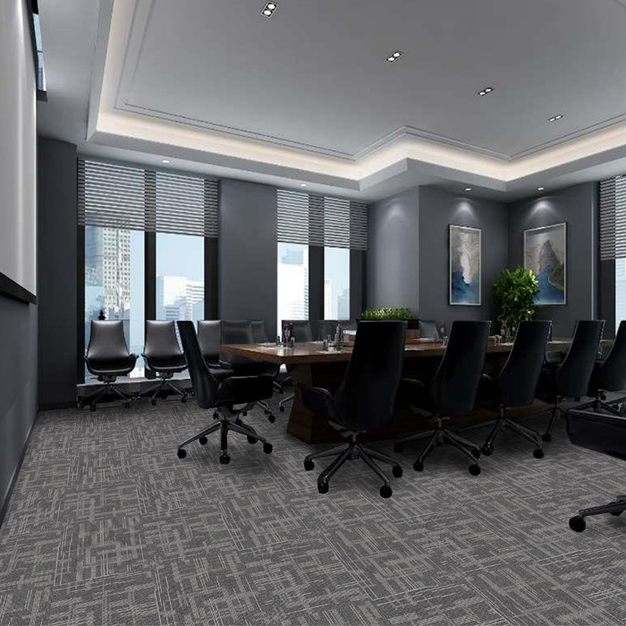 Waterproof 50*50 modular carpet tiles commercial rubber backed black office carpet