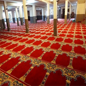 Green red mosque carpet Axminster  broadloom carpet banquet hall carpet