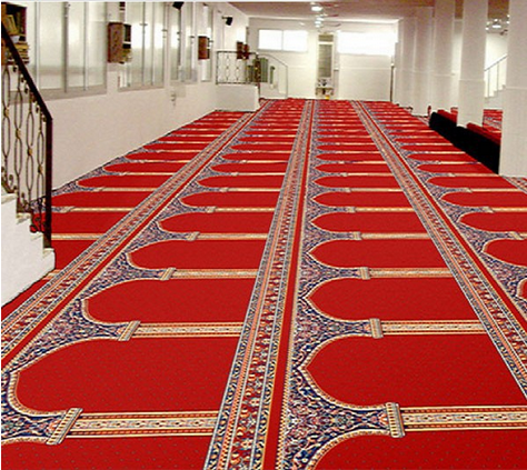 Green red mosque carpet Axminster  broadloom carpet banquet hall carpet