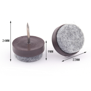 22MM Furniture Desk Glides Nail-on Felt Glides