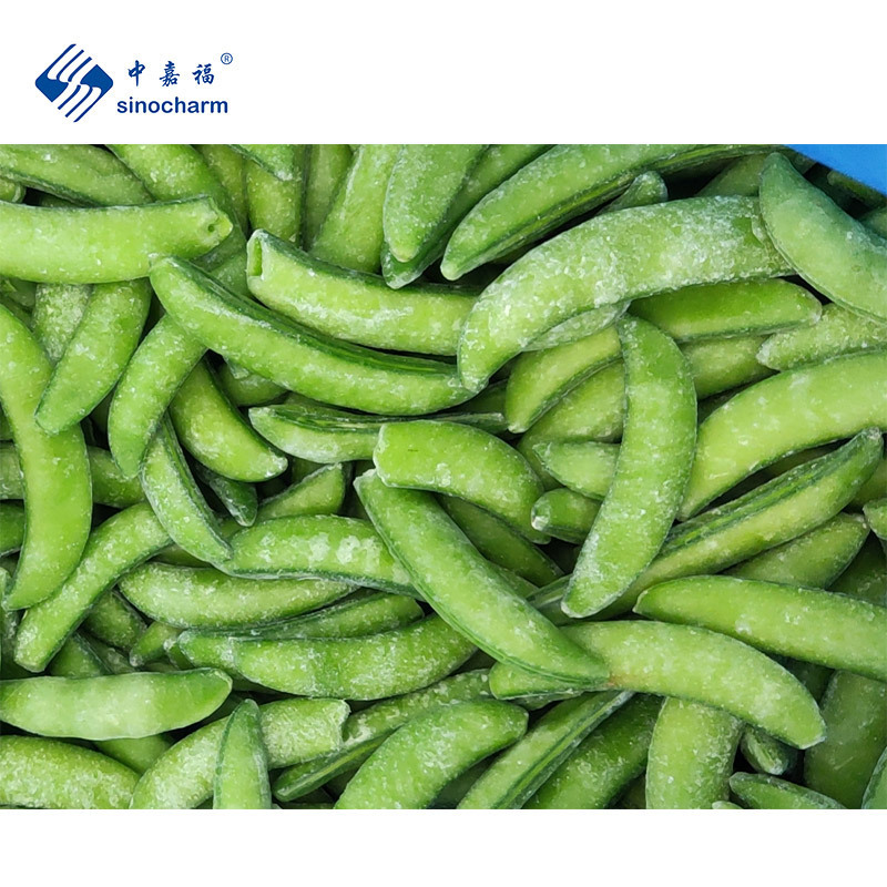 Sinocharm 4-9cm IQF Sugar Snap Pea Manufacturer Frozen Sweet Sugar Snap Pea with HACCP