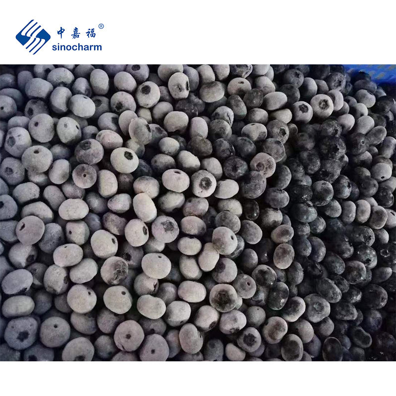 Sinocharm BRC A Hot Selling Chinese Organic 0.8-1.5cm Frozen Fruits Factory Price IQF Blueberry Frozen Blue Berry Fruit