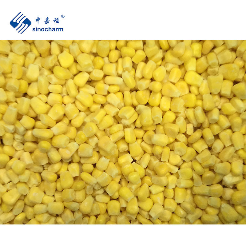 Sinocharm BRC A Approved Organic Dia.7-11mm IQF Frozen Sweet Corn Kernels Frozen Sweet Corn