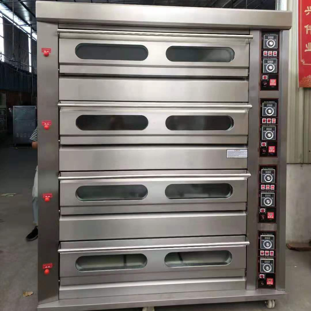 Cheap price 4 deck 16 Trays gas oven bread cake big Baking oven