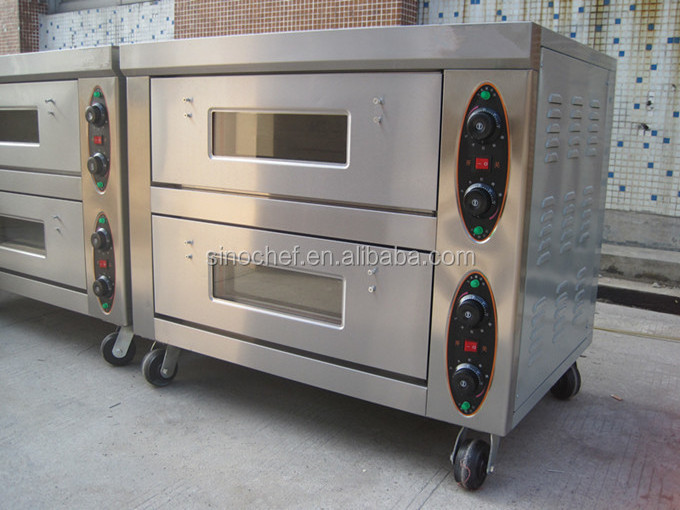 Double Deck Electric Baking Oven with wheels for small bakery