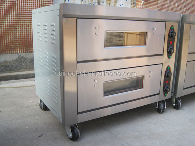 Double Deck Electric Baking Oven with wheels for small bakery