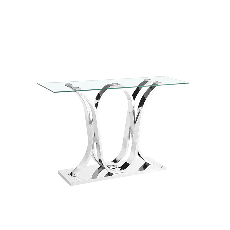 Modern square durable tempered glass coffee table and stainless steel coffee table  living room furniture