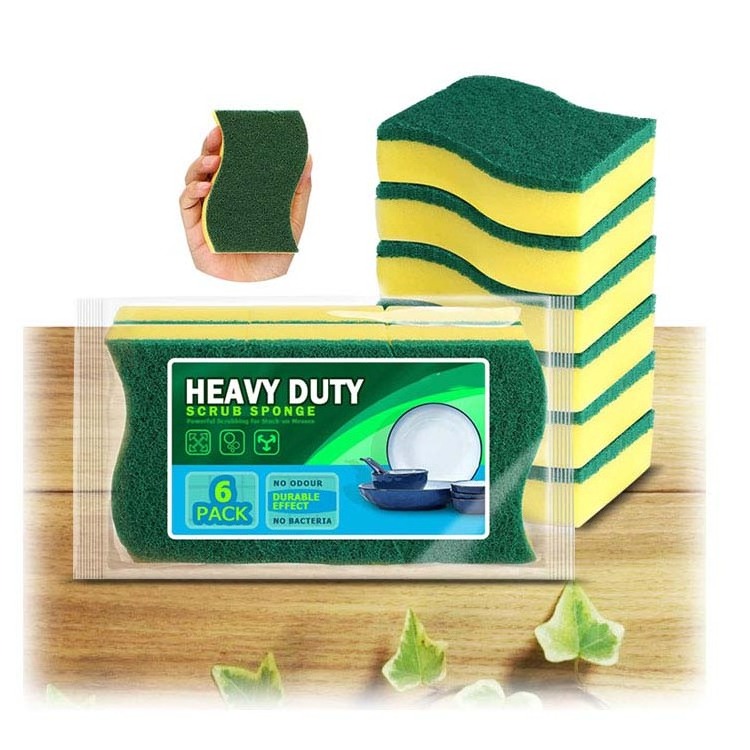 Spifit Eco-Friendly Kitchen Cleaning Sponges Customized Logo Scouring Pads and Scrubbers Hot Sale Dish Washing Sponge