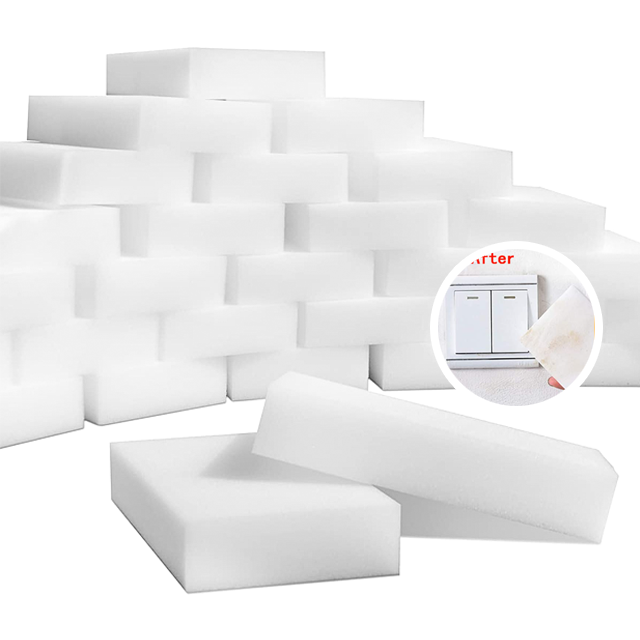 Magic Sponge Eraser Melamine Foam Sponge Household Cleaning Foam Pads White Nano Cleaning Sponge for Kitchen and Car Washing