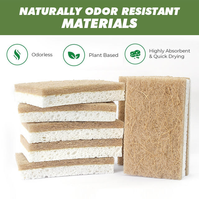 Natural Coconut Cleaning Sponge Eco-friendly Scouring Pad For Household Cleaning Sponge Biodegradable Cellulose