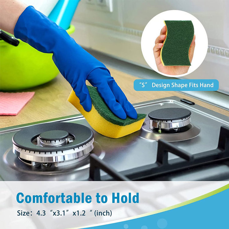 Spifit Eco-Friendly Kitchen Cleaning Sponges Customized Logo Scouring Pads and Scrubbers Hot Sale Dish Washing Sponge