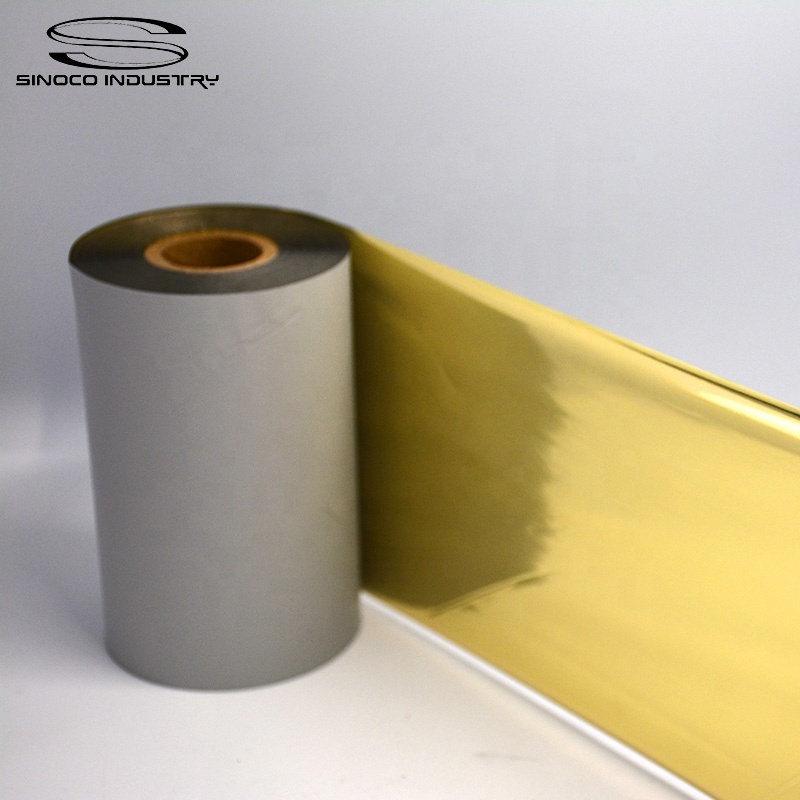 Wholesale free sample Shiny luxury gift SNR8020 metallic gold foil resin thermal transfer ribbon for satin nylon