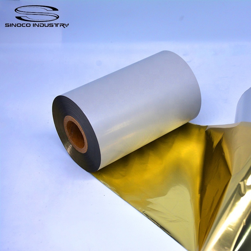 Wholesale free sample Shiny luxury gift SNR8020 metallic gold foil resin thermal transfer ribbon for satin nylon