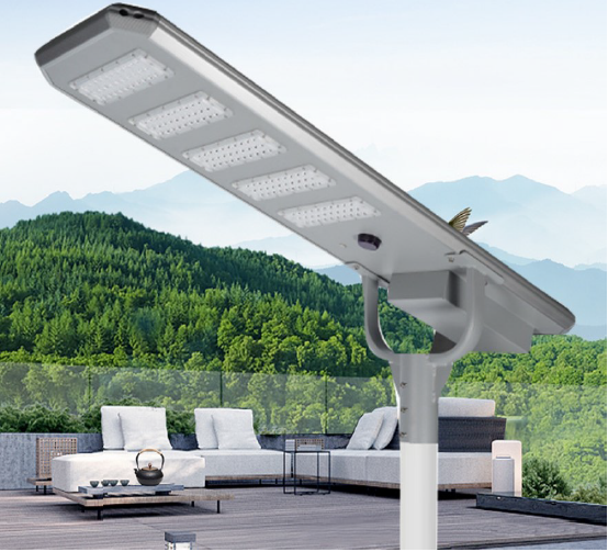 120w solar street light outdoor large capacity battery all in one solar led street light