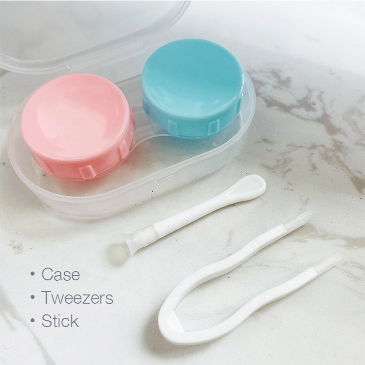 Contact Lens Remover Contact Lens Case Tweezers Clip Kit