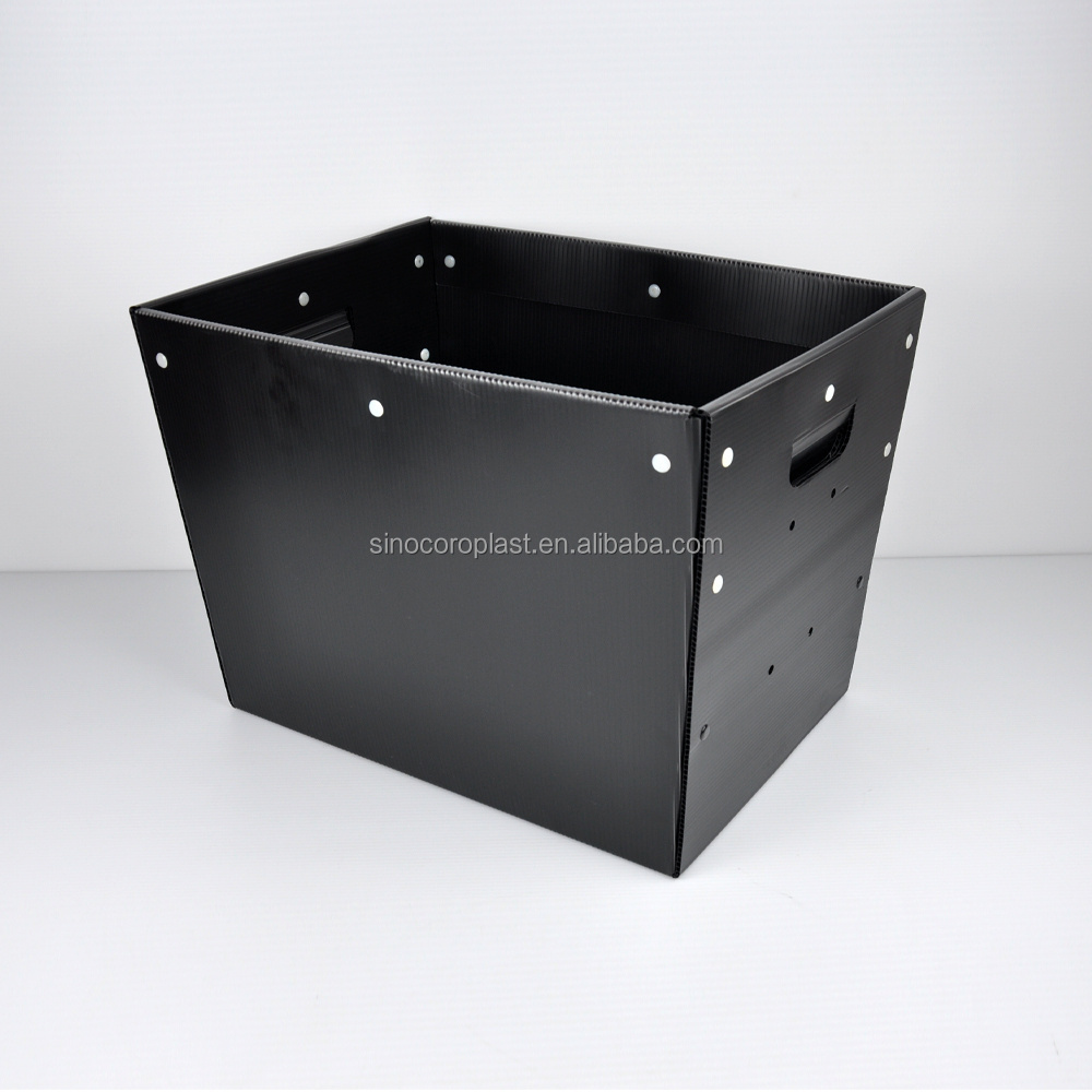 Factory warehouse Stackable pp corrugated hollow plastic storage Clothing picking bins for packing boxes