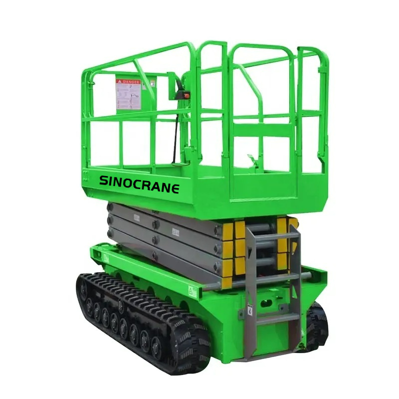 Electric Track Crawler Scissor Lift 8m 300kg 500kg Manned Lifting Platform