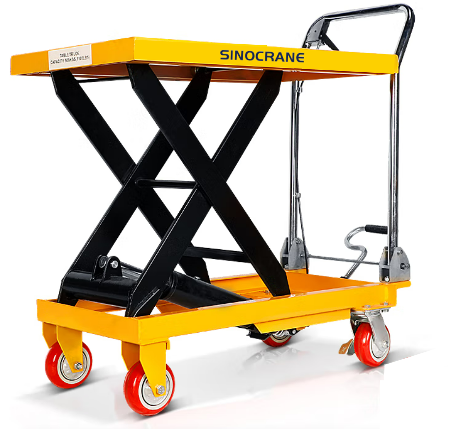 Hot Selling 1Ton 2Ton 4Ton Hydraulic Manual Roller Top Used Scissor Lift Table For Sale