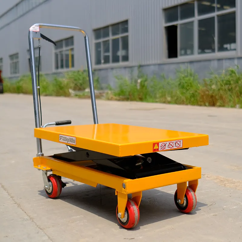 Hot Selling 1Ton 2Ton 4Ton Hydraulic Manual Roller Top Used Scissor Lift Table For Sale