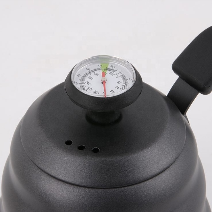 1200ml Stainless Steel Coffee Drip Kettle Gooseneck Spout Teapot With Thermometer