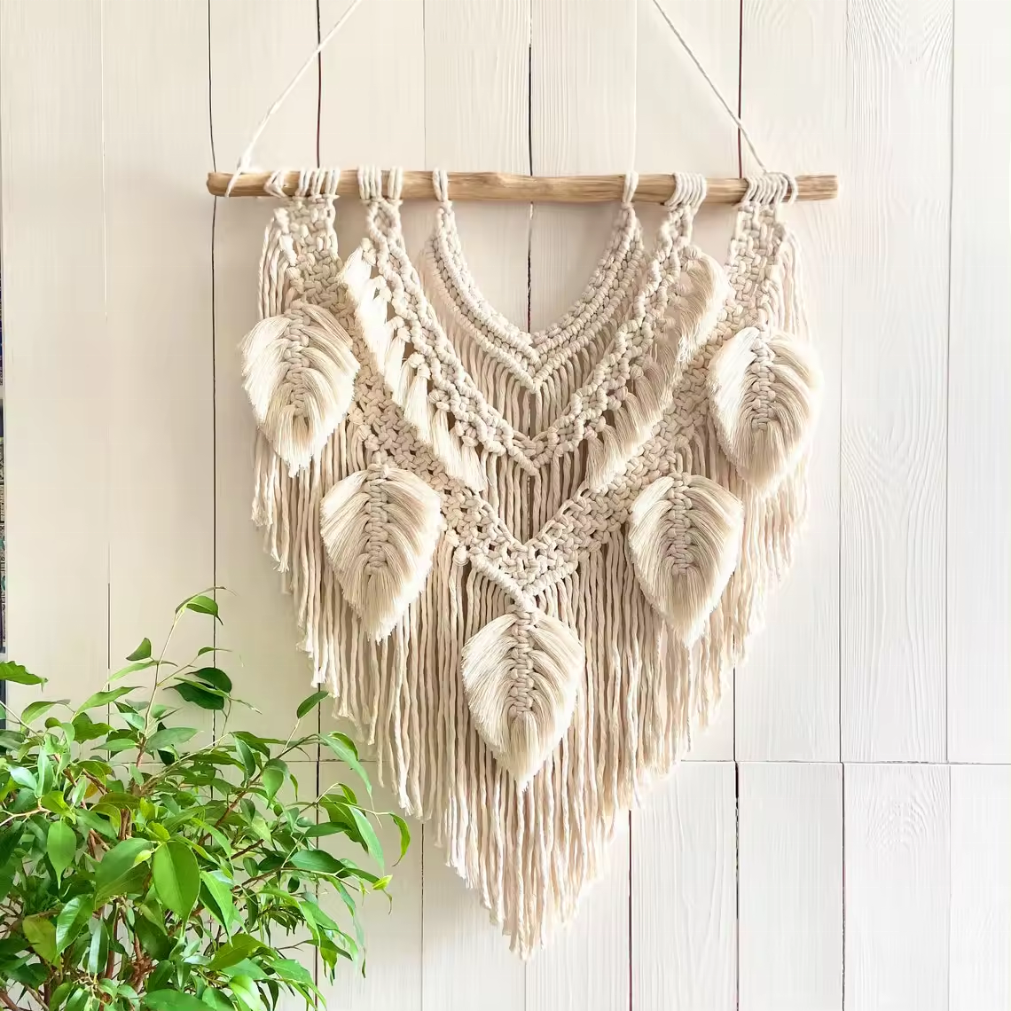 Handmade Macrame Boho Wall Hanging Decor Woven Tapestry for Home Apartment Bedroom Dorm Room Wall Decor