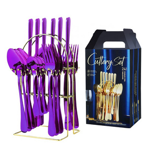 Cutlery Set 24 piece Stainless Steel Tableware Eating Utensil Set