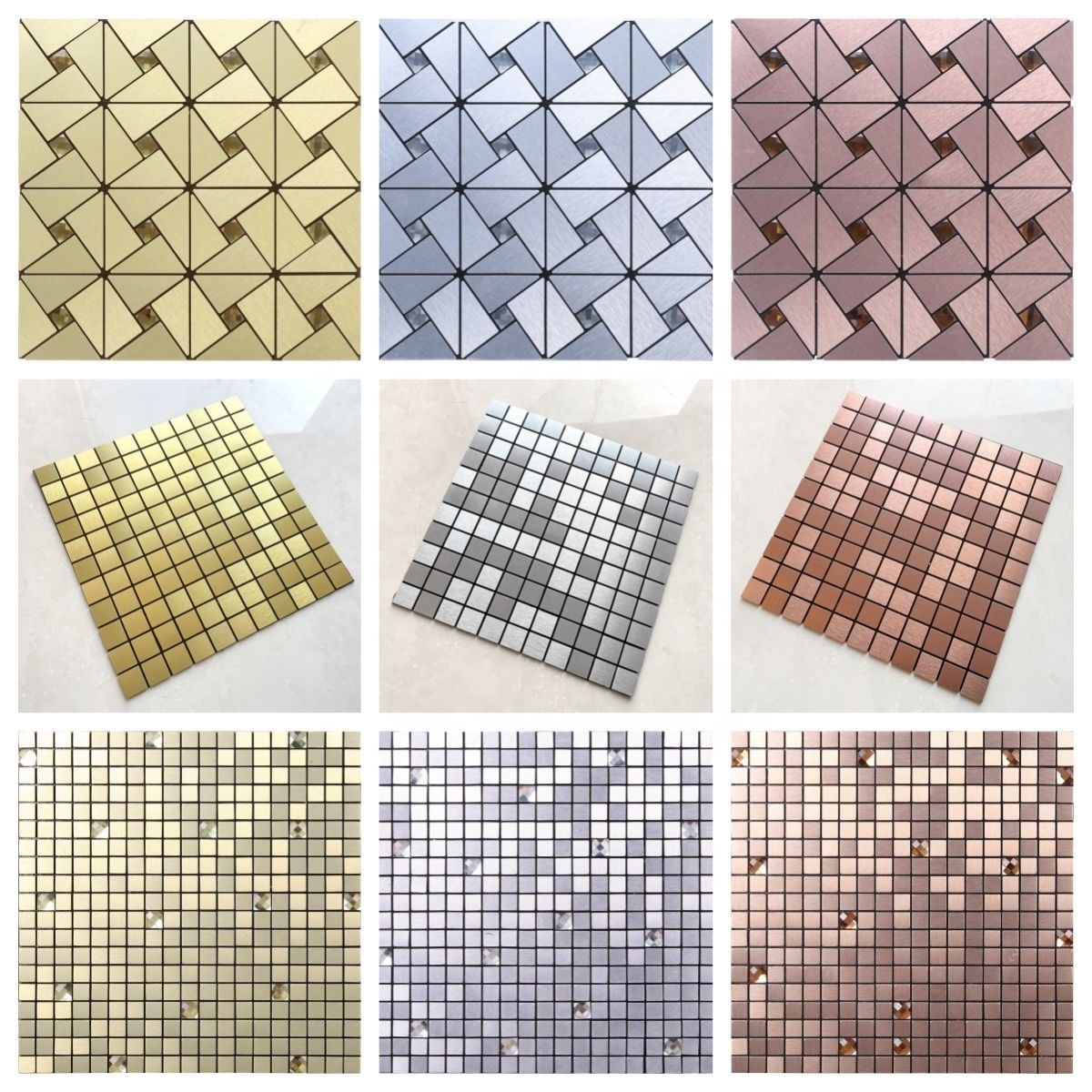 Hot Sale Peel and Stick Aluminium Mosaic Tile For Decoration