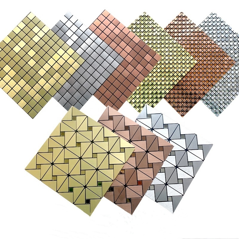 Hot Sale Peel and Stick Aluminium Mosaic Tile For Decoration