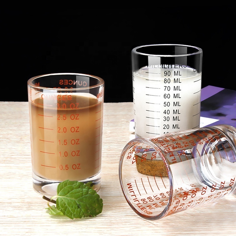 4 oz 120 ml measuring cup glass 3 oz 90 ml milk coffee tea shot glass cup with measurements