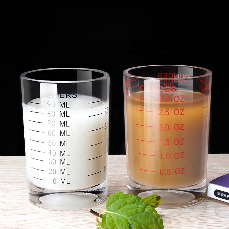 4 oz 120 ml measuring cup glass 3 oz 90 ml milk coffee tea shot glass cup with measurements