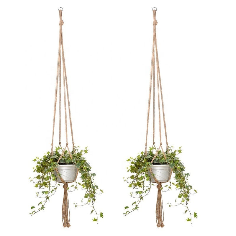 Home Decoration Hand-woven Hanging Planter Basket Macrame Plant Hanger