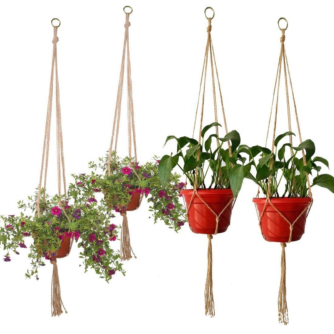 Home Decoration Hand-woven Hanging Planter Basket Macrame Plant Hanger