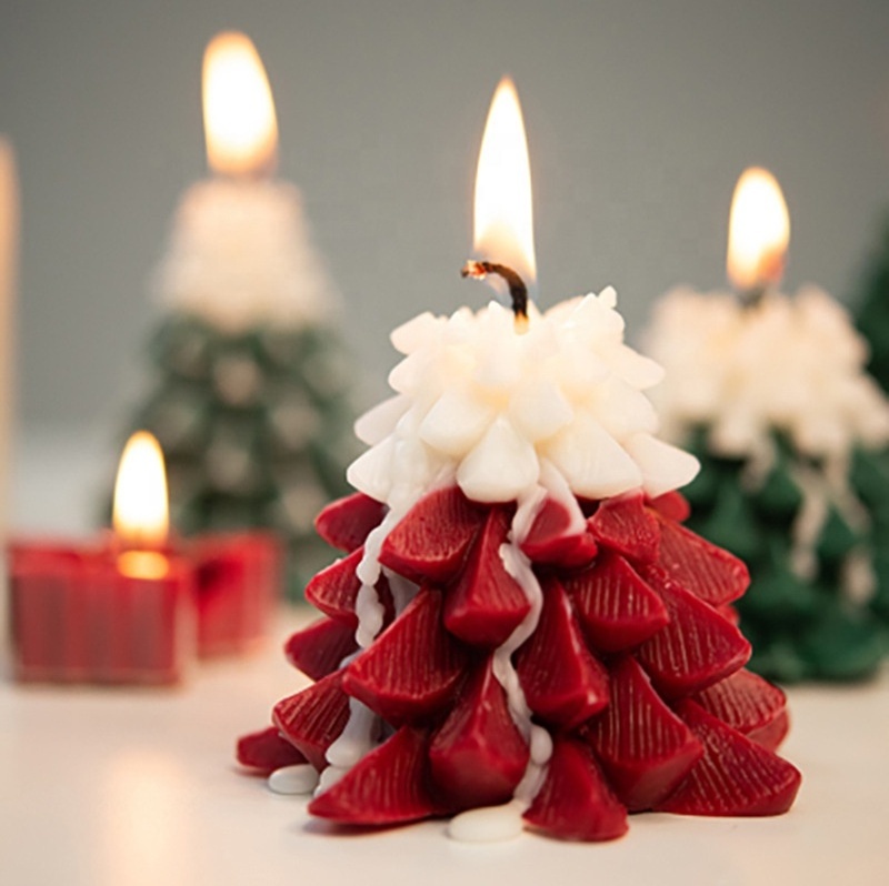 Luxury High Quality Decorative  Christmas Tree Cake Mold Silicone Soap Candle Mold