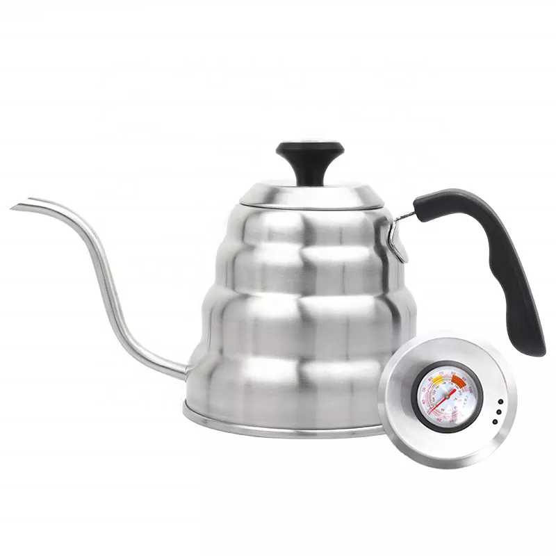 Soulhand Pour Over Coffee Kettle with Thermometer Gooseneck Spout Stainless Steel Coffee Tea Pot