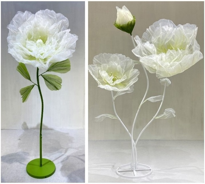 Wedding Decoration Plug In Automatic Opening Closing Large Silk Flowers