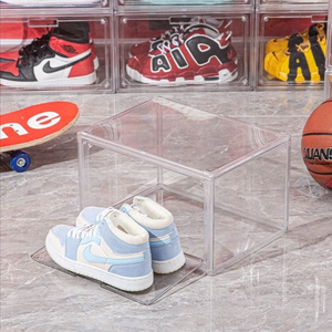 New transparent acrylic shoe box sneaker stackable shoe storage